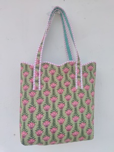 New Block Printed Women Tote <b>Bags</b> Shopping <b>Beach</b> Casual Carry Hand <b>Bag</b> Indian Traditional Ethnic Luxury Beautiful Hand Tote <b>Bags</b> - Product Image 3