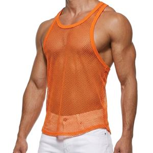 Wholesale Custom Logo <b>Mens</b> Mesh Workout Tank Top 100% Polyester Quick Dry Fitted Sleeveless Shirt Athletic <b>Base</b> <b>Layer</b> - Product Image 6