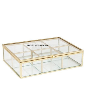 Caja de Joyería Decorativa con Borde Dorado para el Hogar, Caja de Almacenamiento de Joyería de Metal Hecha a Mano de la Más Alta Calidad para Uso en Joyerías - Product Image 4