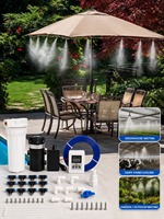 Sistem Penyemprotan Air Listrik 5L dengan Timer Digital Stainless Steel Tekanan Tinggi untuk Kebun, Ukuran Kustom 15m, Sistem Pendingin dan Disinfeksi Kuningan