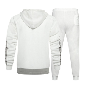 Conjunto deportivo informal de invierno para hombre de alta calidad, ODM OEM personalizado, con logotipo personalizado, sudadera con capucha de manga larga de poliéster y pantalones, dos piezas. - Product Image 2