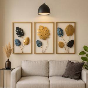 Décorations murales en métal Art déco modernes, sculpture en fer de luxe, décoration murale suspendue pour salon, fond de canapé, décoration murale simple et créative - Product Image 1