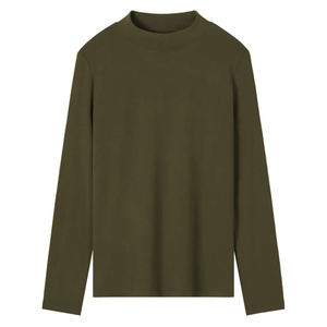 Chemise unisexe à manches longues et col montant, formelle, respirante, en coton à fibres longues et mélange de fibres Sorina, écologique, pour entreprise, vente en gros, unie - Product Image 1