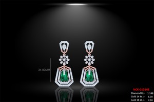 Conjunto de Collar Chapado en Oro Rosa de 14 Quilates con Diamantes Naturales Brillantes de 3.36ct GH VS-SI, Joyería de Lujo para Mujer, Privaa Jewels - Product Image 4