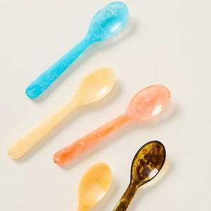 Utensilios Multicolores Hechos a Mano en India, Ecológicos y Clásicos para Servir Ensaladas en Fiestas - Product Image 1