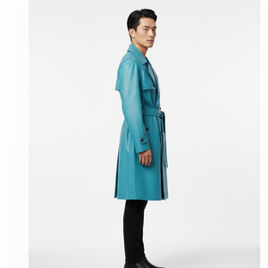 Solid Trader High Quality Breathable Soft Shell Material All Season Wear Comfortable Mens <b>Long</b> <b>Leather</b> <b>Jacket</b> - Product Image 2