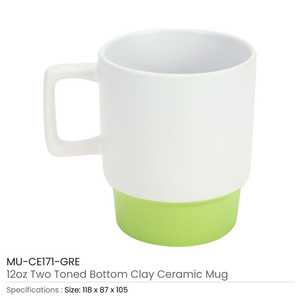 12 oz Ceramic Mugs with Bottom Clay Matte Finish - Product Image 4