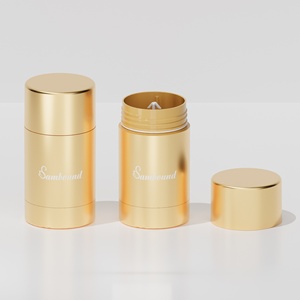 Manufacturer Gold Electroplated PP <b>Plastic</b> Cap Custom Eco-Friendly 75G Deodorant Stick <b>Tubes</b> For Solid Deodorant Cosmetic - Product Image 3