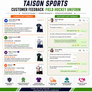 Ensemble d'uniformes de hockey sur gazon en polyester interlock 220g, bleu marine clair, imprimé numérique, logo personnalisé, anti-bactérien, respirant, protection UV - Product Image 6