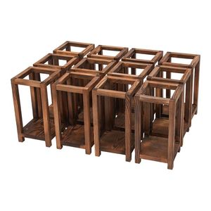 Lanterne à bougie en bois faite à la main, centre de table personnalisable avec panneaux en verre imprimés pour tables à manger, salons, Noël, mariages - Product Image 5