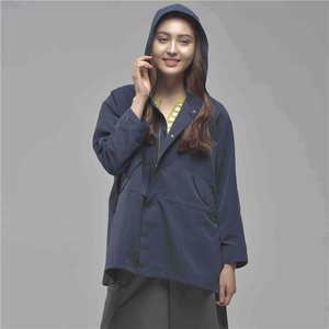 Vestes à capuche zippées bleu marine ODM Taiwan avec fermeture éclair pour femme - Product Image 1
