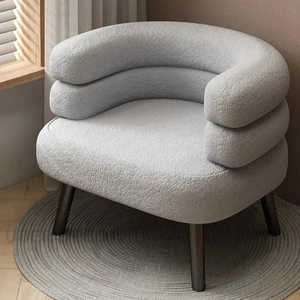 Sillón LuxeLamb Boucle, sofá individual moderno para áreas de recepción de lujo, sala de estar y dormitorio - Product Image 4