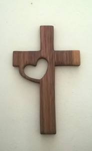 Croix murale en bois naturel faite à la main, décoration religieuse chrétienne à suspendre pour la maison, l'église, la salle de prière, la chambre à coucher, le salon - Product Image 3