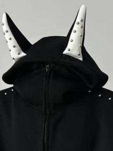 Sudaderas con Pedrería Estilo Bling para Hombre, Venta al Por Mayor, Color Personalizado, Cómodas y Transpirables, Sudadera con Cierre para Moda Urbana - Product Image 2