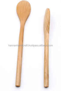 ช้อนทำอาหารไม้ธรรมชาติขนาดสั่งทำได้ ราคาประหยัด อุปกรณ์ครัว ชุดช้อนส้อมไม้สำหรับผสมและเสิร์ฟอาหาร - Product Image 2