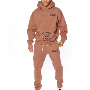 Nouvel Arrivage Ensemble de Survêtement Personnalisé Streetwear pour Homme, Pantalon de Survêtement et Sweat à Capuche, Effet Délavé au Soleil et Lavage Acide Effet Pierre - Product Image 4