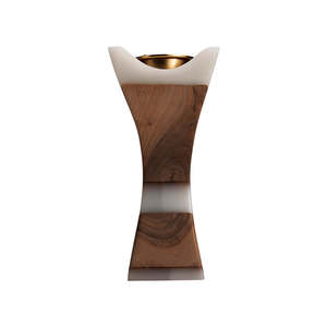 Exclusivo Quemador de Incienso de Resina y Madera con Diseño de Niebla Oceánica, Soporte Artesanal para Varillas de Incienso con Elegante Diseño Artístico en Resina - Product Image 1