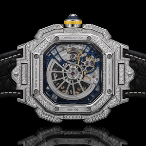 High Quality Fully Customized Quartz 20mm Iced Out Diamond Lab Grown Business Hip Hop <b>Watch</b> for Men Gift - Product Image 2