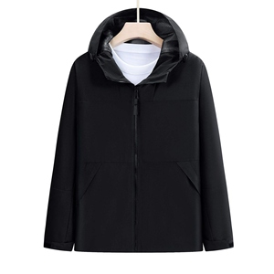 Vestes unisexes tendance, personnalisées, légères, réversibles, grande taille, imperméables, en nylon, avec fermeture éclair, coupe-vent, service OEM - Product Image 2