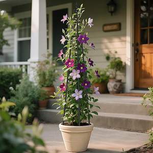 Obélisque décoratif en métal pour plantes d'extérieur/d'intérieur, support pour plantes en pot et plantes grimpantes - Product Image 5