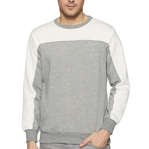 Sweat-shirt lourd personnalisé en coton biologique pour homme, couleur unie, col rond, tendance hiver, OEM ODM, polyester-coton, teint uni - Product Image 2