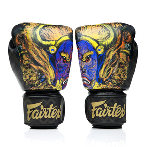 Professional Premium Quality Oem Design Printing Fairtex Boxing Gloves <b>Strap</b> Real Leather Muay Thai Sparring Comfortable Gloves - Product Image 1