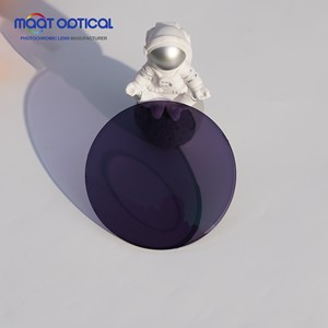 1.56 HMC <span class=keywords><strong>Photo</strong></span> Fast Gris foncé Bifocal Round Top Lentilles photochromiques Produit de fabrication - Product Image 2