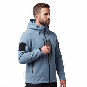 Abrigo de Invierno Impermeable para Hombre con Cuello Alto, Color Sólido, Transpirable, Chaqueta de Trabajo Cálida para Exteriores, Chaqueta con Capucha - Product Image 2