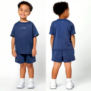 Conjuntos de Ropa para Niños 100% Algodón, Conjuntos de Verano para Niños de 1 a 10 Años, Conjuntos de Pantalones Cortos, Conjuntos de Camisetas, Conjuntos con Logotipo Bordado, Conjuntos con Estampado Puff - Product Image 4
