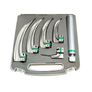 Laryngoscopes manuels réutilisables à fibre optique Odontomed 2011 ODM-25-02F, 10 lames Macintosh Miller, 2 poignées, instruments en acier inoxydable - Product Image 5