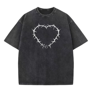 เสื้อยืดกราฟิกแบบฟอกกรดระดับมืออาชีพ พิมพ์ลายความหนาแน่นสูง ผ้าฝ้ายพรีเมียม แฟชั่นทันสมัย - Product Image 1