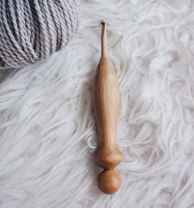 เข็มโครเชต์ไม้ ขนาด H/8 (5 มม.) เครื่องมือทำมือตามหลักสรีรศาสตร์ - Product Image 1