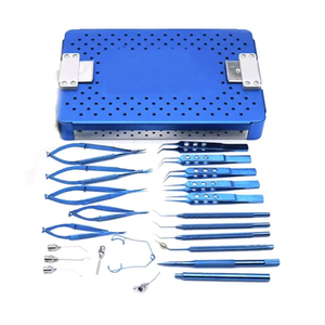 Ensemble d'instruments chirurgicaux ophtalmiques réutilisables en acier inoxydable pour microchirurgie de la cataracte, vente en gros - Product Image 3