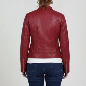 Vestes en cuir courtes pour femmes, vêtements d'extérieur tendance, vestes en cuir courtes de qualité supérieure pour femmes en vente à bas prix - Product Image 2