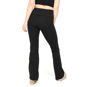 Leggings de algodón de cintura alta para mujer, de pierna ancha, elásticos, acampanados, para fitness, yoga, gimnasio y entrenamiento - Product Image 1