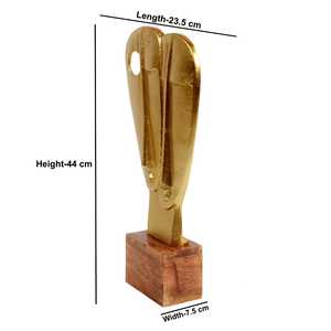 Jaffs Exports JE2074 Modern Abstract Aluminium Sculpture Handmade Eco-Friendly Durable Art Figure for Tabletop Home Office <b>Decor</b> - Product Image 4