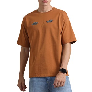 T-shirt à manches courtes pour homme, nouveau style, avec imprimé chauve-souris, col rond, coupe décontractée, 100% coton jersey, design respirant - Product Image 1