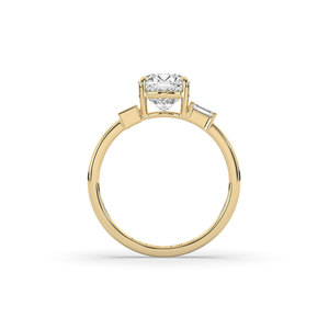 Bague de luxe pour femme en or massif 14 carats avec diamant brillant taille coussin de 2,35 carats cultivé en laboratoire - Product Image 4