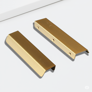 OEM Available Modern Brushed <b>Gold</b> Aluminum Alloy Edge <b>Pull</b> Cabinet Handle for Kitchen Bathroom Nightstands <b>Drawer</b> <b>Pulls</b> - Product Image 5