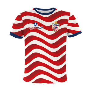 Camiseta Personalizada de la Copa Mundial de Fútbol 2026 para Niños, Impresión Digital del Equipo Nacional, Secado Rápido, Transpirable, Manga Corta, Informal - Product Image 3