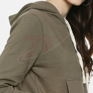 Nouveauté 2026 : sweats à capuche longs pour femmes, 100 % coton, conception tendance, vente chaude, meilleur prix hiver, fabrication OEM - Product Image 4