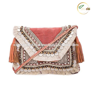 Sac bandoulière en jute tendance avec fermeture éclair, sac à bandoulière écologique pour femmes - Product Image 2