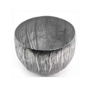 Bol à pâtes et à soupe en aluminium meilleure vente de vaisselle argenterie de taille personnalisée idéale pour les dattes et le service des aliments d'Inde - Product Image 4