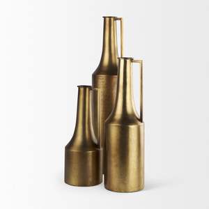 Vase à fleurs décoratif en aluminium de qualité supérieure avec finition métallique brillante pour la décoration intérieure haut de gamme - Product Image 1