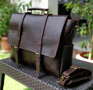 กระเป๋าหนังแท้สะพายข้างสไตล์วินเทจราคาประหยัดสำหรับผู้ชาย พร้อมช่องใส่แล็ปท็อป โดย M/S SHAAD HANDICRAFTS - Product Image 6