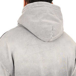 Sweat-shirts à capuche effet délavé de qualité supérieure, style tendance, en vente chez le fabricant pakistanais, en coton mélangé. - Product Image 4