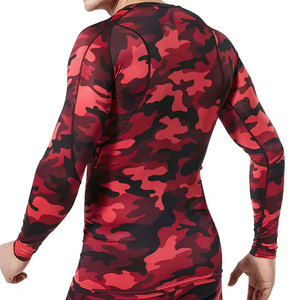<b>Men</b> White Long Sleeve <b>Compression</b> Rash Guard With Colorful Striped Sleeves Quick Dry Sport <b>Shirt</b> Adult Fit - Product Image 4