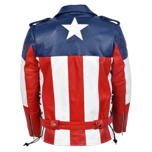 Custom 100% Genuine Cowhide <b>Leather</b> Men's Avenger Movie Inspired <b>Jacket</b> <b>Real</b> Top Grade <b>Leather</b> Motorbike Style <b>Jacket</b> OEM/ODM - Product Image 2