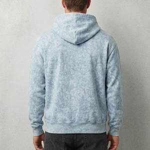 Sweat à capuche polaire respirant pour homme, coupe régulière, 450 GSM, délavé à l'acide et à la pierre, style streetwear, couleur unie, vintage, 100% coton, personnalisé pour l'hiver - Product Image 5