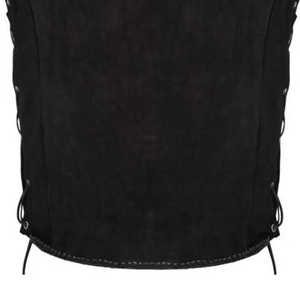 Zipro Industries Premium Quality Leather <b>Vests</b> In 2026 Men's <b>Black</b> Velour Biker <b>Vest</b> V-Neck Zipper Pockets Winter Outer Wear - Product Image 5